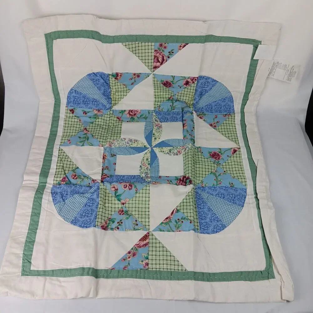 90's Sarah Peabody's Inheritance Standard Sham Hand Quilted Rivers Edge Cotton
